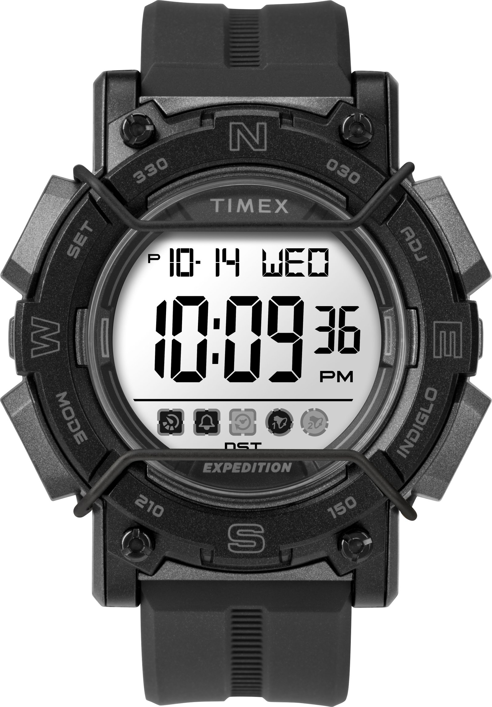 Timex TW4B18100 Men's Expedition   Chrono-Alarm-Timer 47mm Black Resin Strap Watch