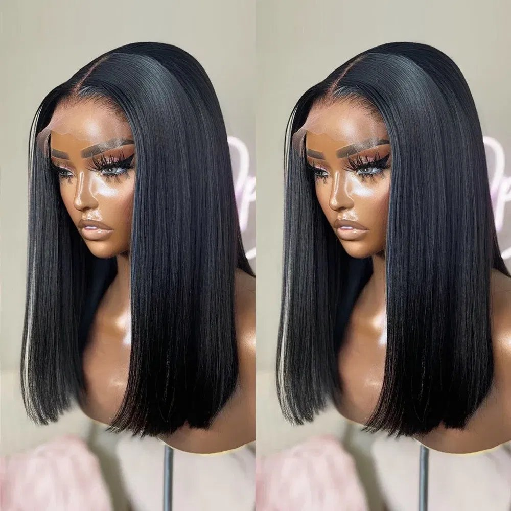 Hair Color: F2/33, Ships From: CHINA, Stretched Length: 16inches - 180% Short Bob Wig Lace Front Human Hair Wigs For Women Human Hair Bone Straight Human Hair Wig Transparent Lace Frontal Wig